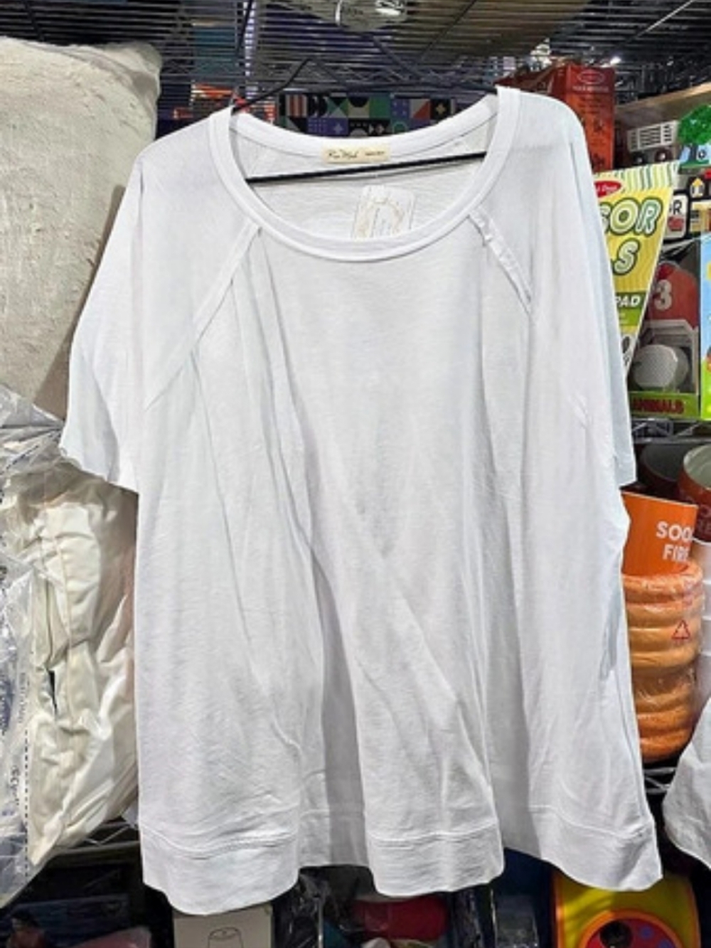 New Rae Mode Short Sleeve Cotton Relaxed Tee Top Size 1X